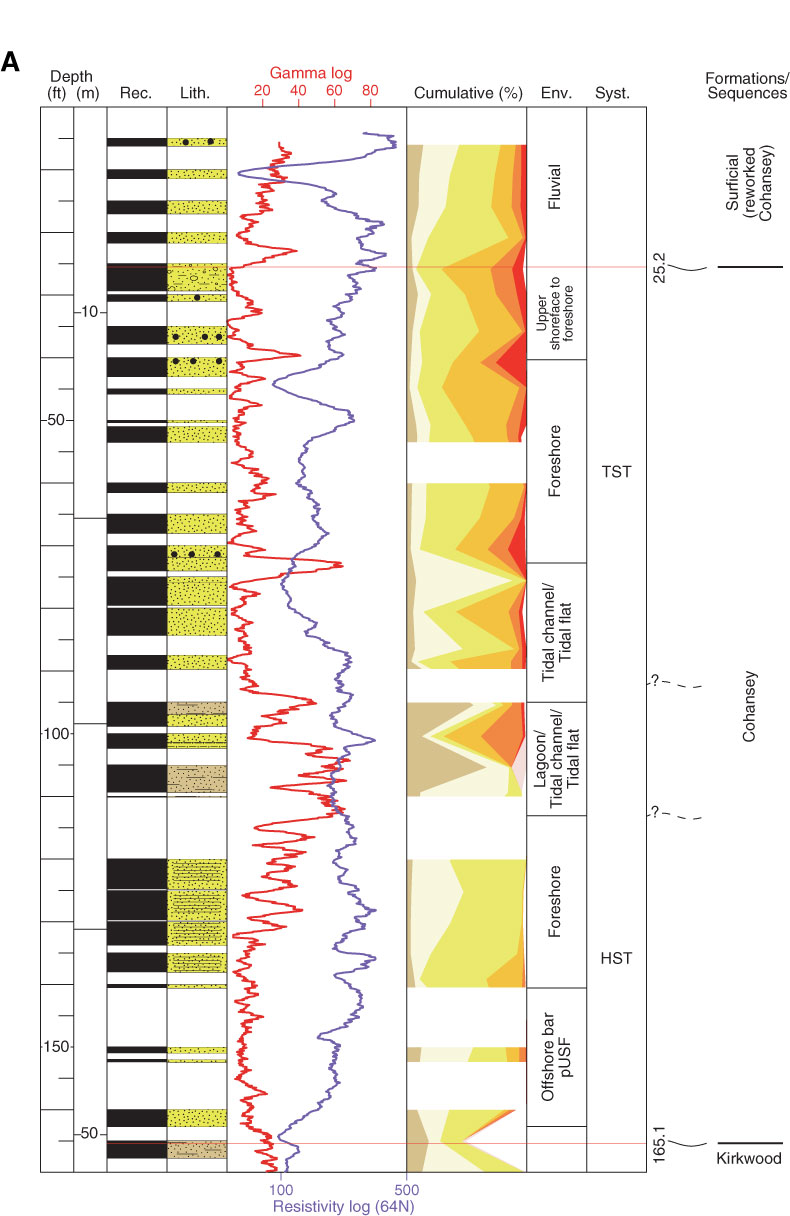 Figure F A Summary Stratigraphic Section For The Cohansey Formation